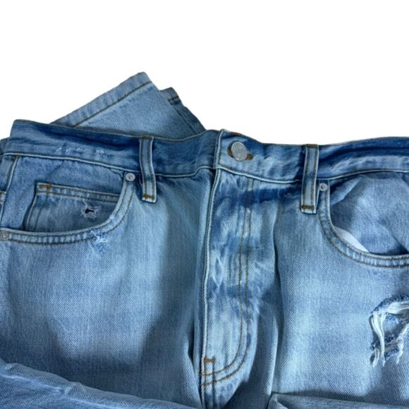 Frame Denim Le Original Slim Straight Raw Hem Jeans In Clash Wash Sz 32 - Picture 8 of 8